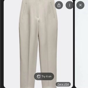 Zara Women's Elegant Cream Trousers